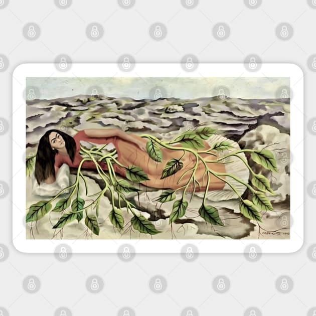 Roots by Frida Kahlo Sticker by FridaBubble